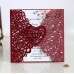 Square Invitation Card Laser-hollowed Design Dark Blue Iridescent Paper Wholesale